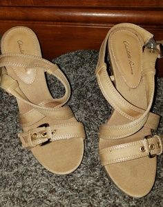 Charlotte Russe tan heels size 7